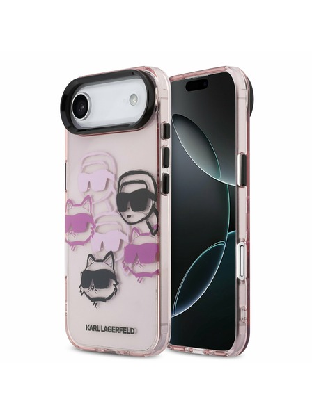 Karl Lagerfeld Karl Lagerfeld IML Multi K&CH Heads Задна Обвивка за iPhone Air Pink
