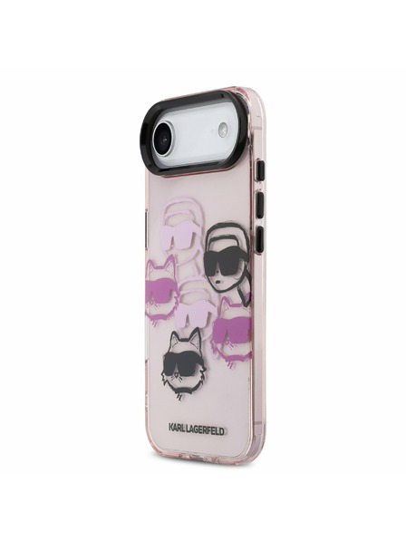 Karl Lagerfeld Karl Lagerfeld IML Multi K&CH Heads Задна Обвивка за iPhone Air Pink