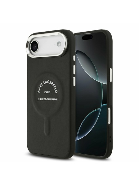 Karl Lagerfeld Karl Lagerfeld PU RSG Logo MagSafe Задна Обвивка за iPhone Air Black