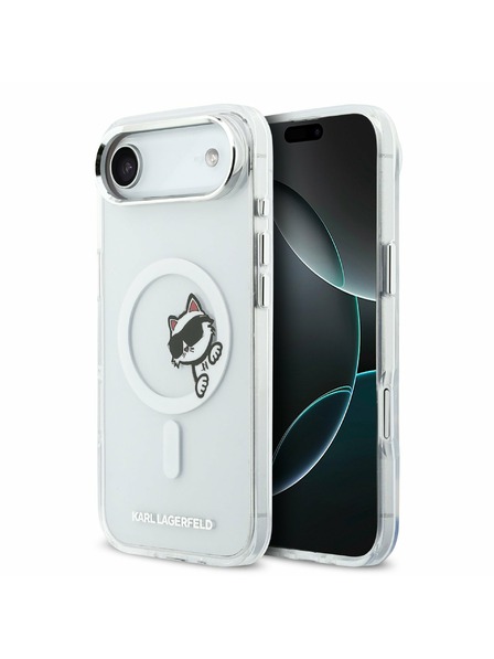 Karl Lagerfeld Karl Lagerfeld IML Choupette Peekaboo MagSafe Задна Обвивка за iPhone Air Transparent