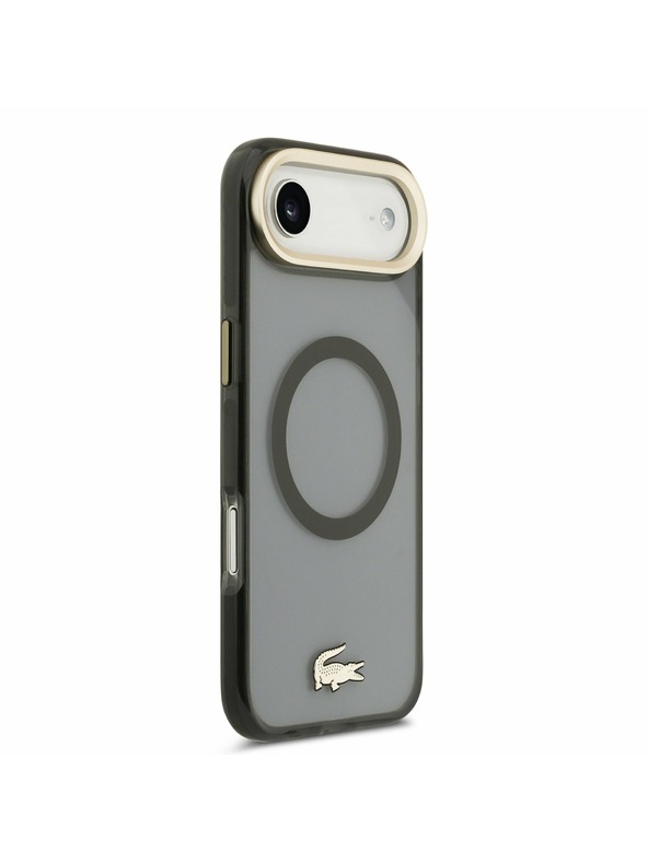 Lacoste Lacoste PC/TPU Frosted Finish Gold Logo MagSafe Задна Обвивка за iPhone Air Black