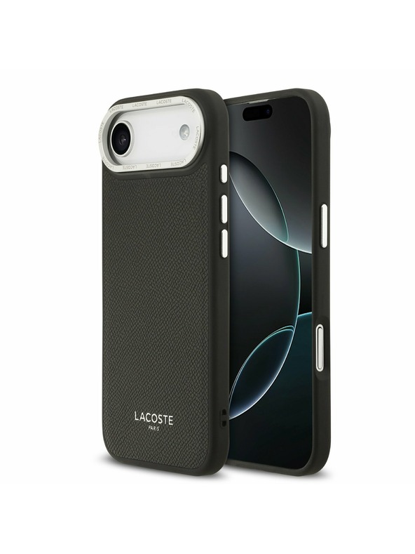 Lacoste Lacoste PU Leather Champs Elysees MagSafe Задна Обвивка за iPhone Air Black