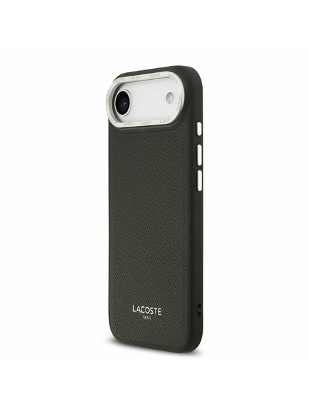 Lacoste Lacoste PU Leather Champs Elysees MagSafe Задна Обвивка за iPhone Air Black