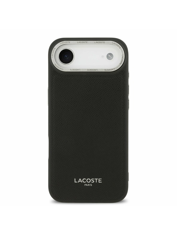 Lacoste Lacoste PU Leather Champs Elysees MagSafe Задна Обвивка за iPhone Air Black