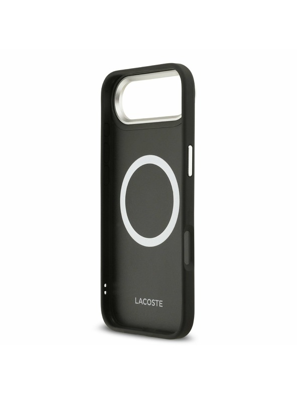 Lacoste Lacoste PU Leather Champs Elysees MagSafe Задна Обвивка за iPhone Air Black