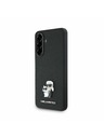 Karl Lagerfeld Karl Lagerfeld PU Saffiano Metal Karl and Choupette Задна Обвивка за Samsung Galaxy A36 Black