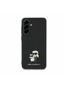 Karl Lagerfeld Karl Lagerfeld PU Saffiano Metal Karl and Choupette Задна Обвивка за Samsung Galaxy A36 Black