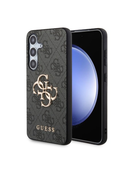 Guess Guess PU 4G Metal Logo Задна Обвивка за Samsung Galaxy S24 Grey