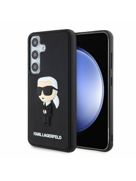 Karl Lagerfeld Karl Lagerfeld 3D Rubber Ikonik Задна Обвивка за Samsung Galaxy S24 Black
