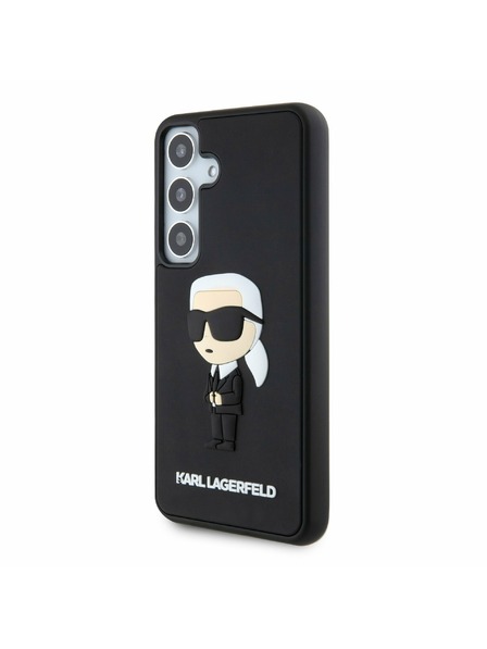 Karl Lagerfeld Karl Lagerfeld 3D Rubber Ikonik Задна Обвивка за Samsung Galaxy S24 Black