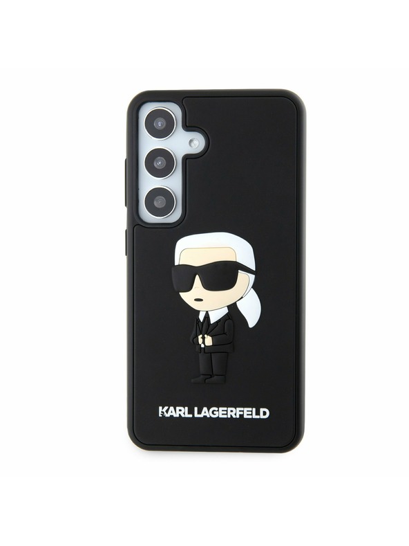 Karl Lagerfeld Karl Lagerfeld 3D Rubber Ikonik Задна Обвивка за Samsung Galaxy S24 Black