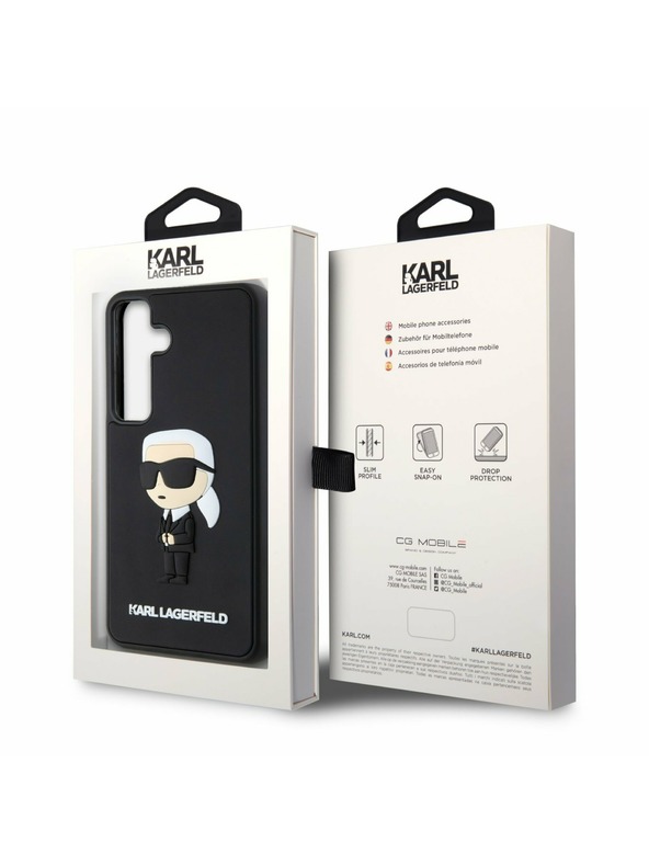 Karl Lagerfeld Karl Lagerfeld 3D Rubber Ikonik Задна Обвивка за Samsung Galaxy S24 Black