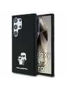 Karl Lagerfeld Karl Lagerfeld Liquid Silicone Metal Karl and Choupette Задна корица за Samsung Galaxy S24 Ultra Black