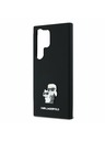 Karl Lagerfeld Karl Lagerfeld Liquid Silicone Metal Karl and Choupette Задна корица за Samsung Galaxy S24 Ultra Black