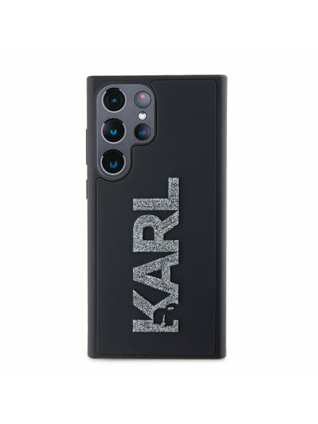 Karl Lagerfeld Karl Lagerfeld 3D Rubber Glitter Logo Задна корица за Samsung Galaxy S24 Ultra Black