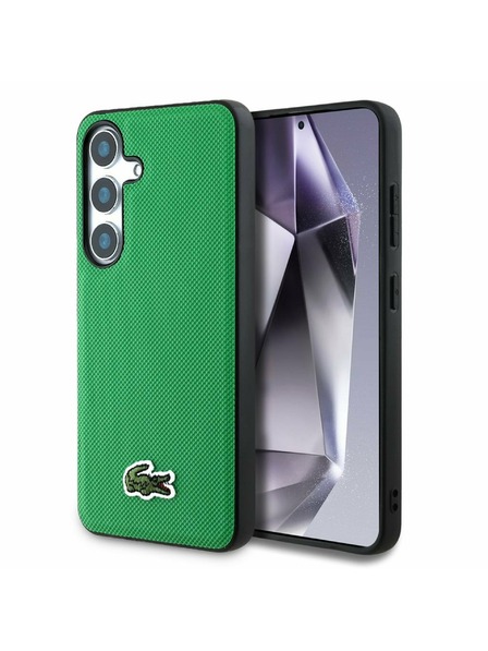 Lacoste Lacoste Iconic Petit Pique Woven Logo MagSafe Задна корица за Samsung Galaxy S25 Green