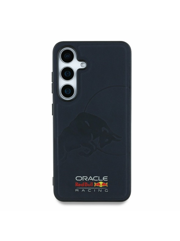 Red Bull Red Bull Leather Meshed Debossed Logo MagSafe Задна корица за Samsung Galaxy S25 Navy