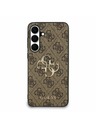 Guess Guess PU 4G Metal Logo Задна корица за Samsung Galaxy S25 FE Brown