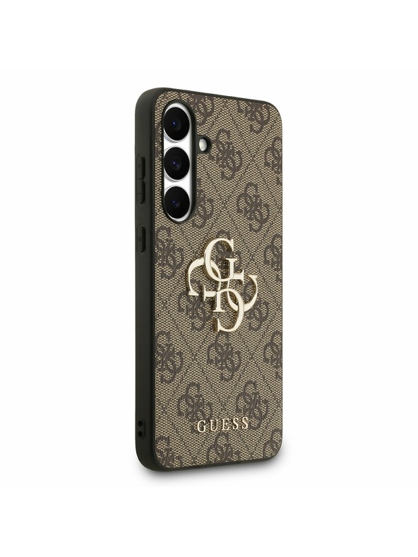 Guess Guess PU 4G Metal Logo Задна корица за Samsung Galaxy S25 FE Brown