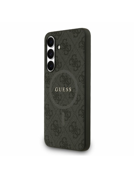 Guess Guess PU Leather 4G Colored Ring MagSafe Задна корица за Samsung Galaxy S25 FE Black