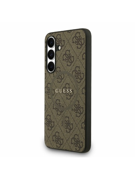 Guess Guess PU Leather 4G Colored Ring MagSafe Задна корица за Samsung Galaxy S25 FE Brown