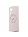 Karl Lagerfeld Karl Lagerfeld Liquid Silicone K&CH Heads MagSafe Задна корица за Samsung Galaxy S25 FE Pink
