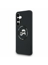 Karl Lagerfeld Karl Lagerfeld Liquid Silicone K&CH Heads MagSafe Задна корица за Samsung Galaxy S25 FE Black