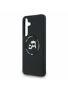 Karl Lagerfeld Karl Lagerfeld Liquid Silicone K&CH Heads MagSafe Задна корица за Samsung Galaxy S25 FE Black