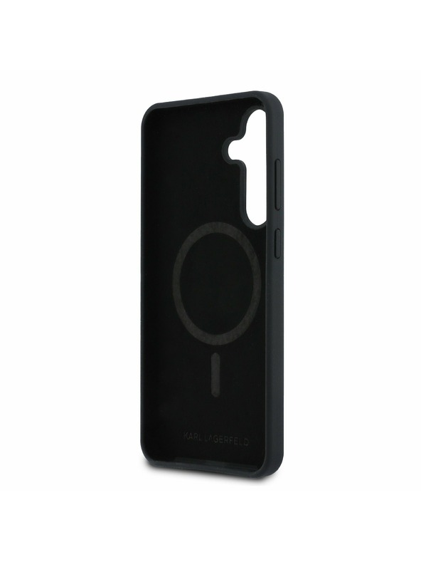 Karl Lagerfeld Karl Lagerfeld Liquid Silicone K&CH Heads MagSafe Задна корица за Samsung Galaxy S25 FE Black