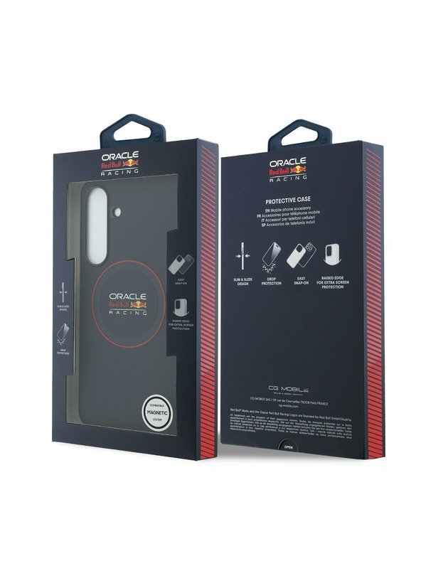 Red Bull Red Bull PU Leather Red Ring MagSafe Задна корица за Samsung Galaxy S25 FE Navy