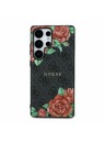 Guess Guess PU Leather 4G Flowers Print Metal Classic Logo MagSafe Задна корица за Samsung Galaxy S25 Ultra Black