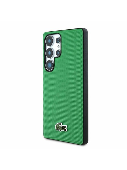 Lacoste Lacoste Iconic Petit Pique Woven Logo MagSafe Задна корица за Samsung Galaxy S25 Ultra Green