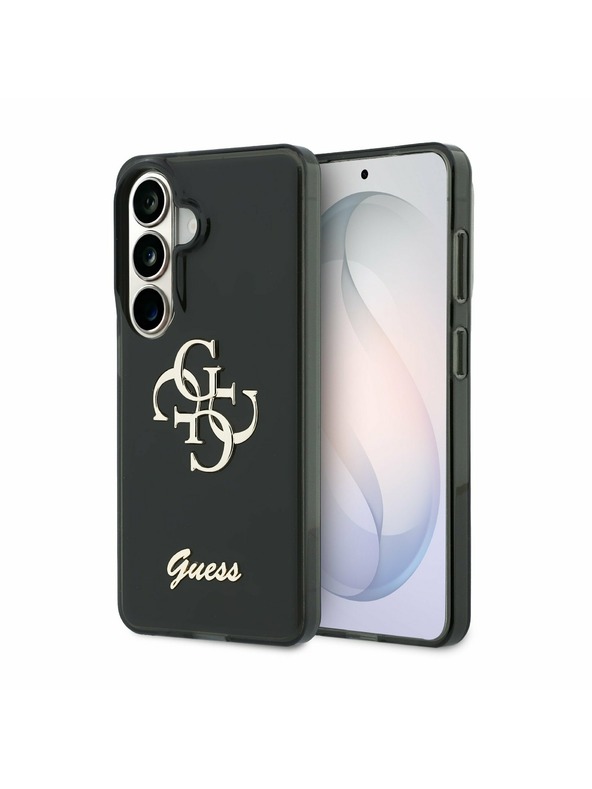 Guess Guess IML 4G Script Metal Logo Задна корица за Samsung Galaxy 26 Black