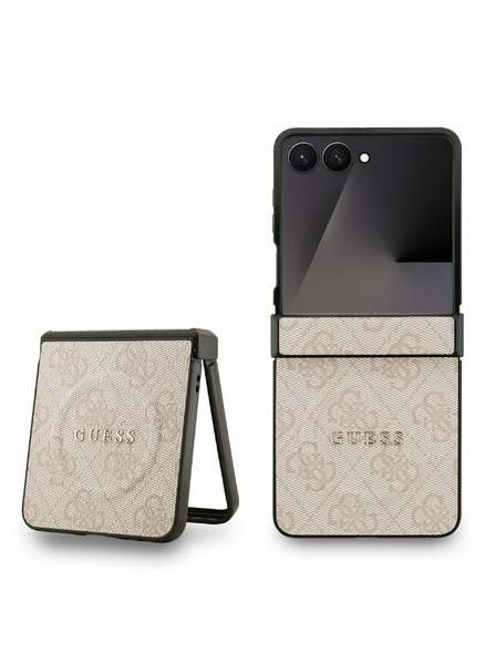 Guess Guess PU Leather 4G Colored Ring Magnetic Задна корица за Samsung Galaxy Z Flip 7 Pink