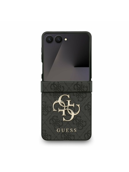 Guess Guess PU 4G Metal Logo Задна корица за Samsung Galaxy Z Flip 7 Grey