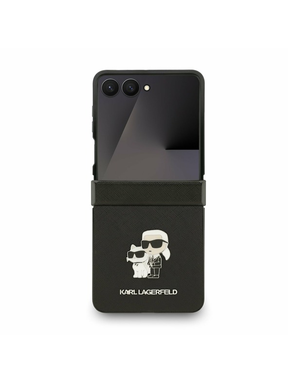 Karl Lagerfeld Karl Lagerfeld PU Saffiano Karl and Choupette Задна корица за Samsung Galaxy Z Flip 7 Black