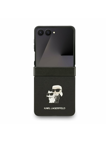 Karl Lagerfeld Karl Lagerfeld PU Saffiano Karl and Choupette Задна корица за Samsung Galaxy Z Flip 7 Black