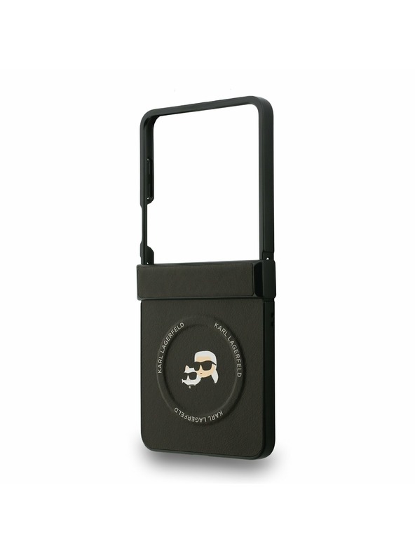 Karl Lagerfeld Karl Lagerfeld PU Karl and Choupette Heads Magnetic Задна корица за Samsung Galaxy Z Flip 7 Black