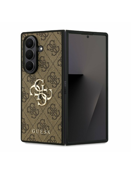 Guess Guess PU 4G Metal Logo Задна корица за Samsung Galaxy Z Fold 7 Brown