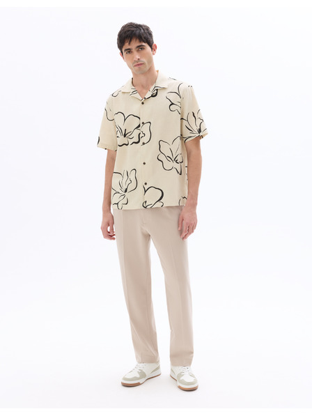 Celio Ленена риза Naflori с кърат ръкав