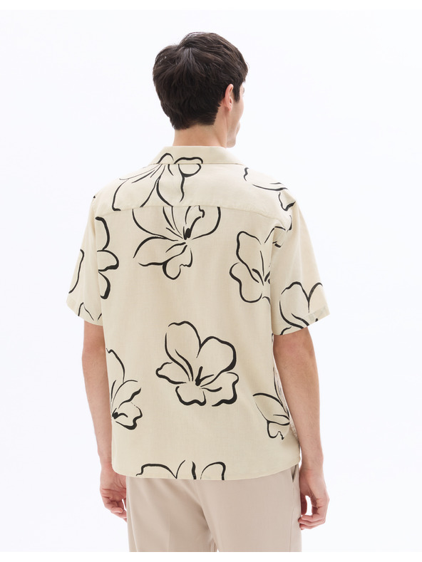 Celio Ленена риза Naflori с кърат ръкав