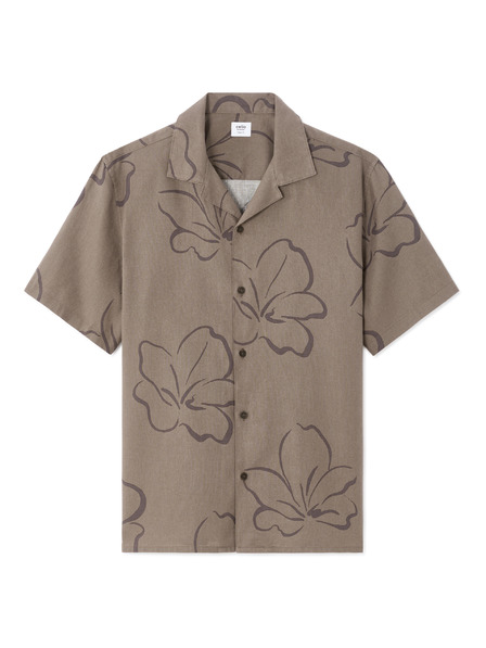 Celio Ленена риза Naflori с кърат ръкав