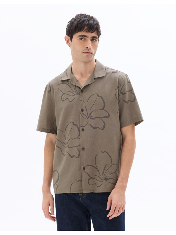 Celio Ленена риза Naflori с кърат ръкав