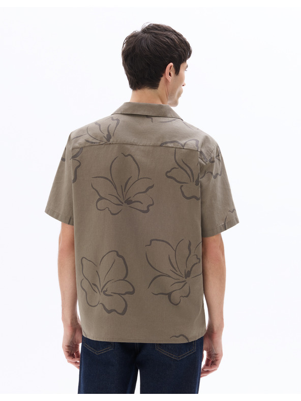 Celio Ленена риза Naflori с кърат ръкав