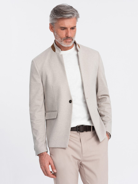 Ombre Clothing Мъжко яке в цвят тен със стояща яка Ombre Clothing