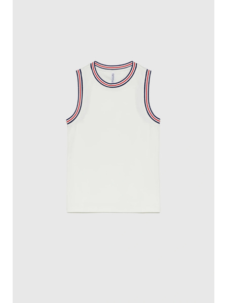 Moodo Бял памучен топ Moodo