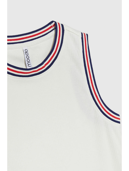 Moodo Бял памучен топ Moodo