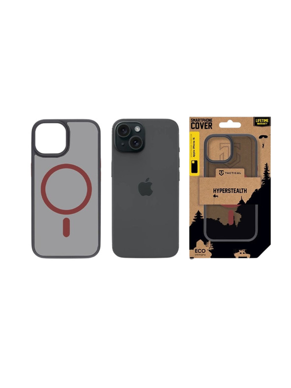 Tactical Tactical MagForce Hyperstealth 2.0 Защитен калъф за Apple iPhone 15 Black/Red