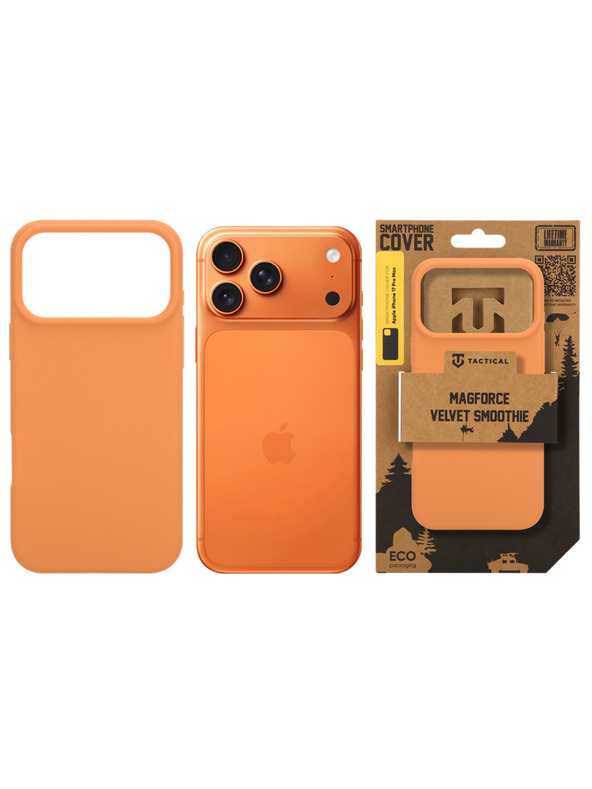 Tactical Tactical MagForce Velvet Smoothie Защитен калъф за Apple iPhone 17 Pro Max Agent Orange