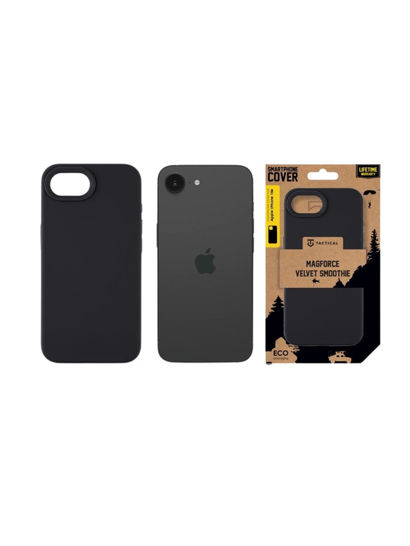 Tactical Tactical MagForce Velvet Smoothie Защитен калъф за Apple iPhone 16e/17e Asphalt